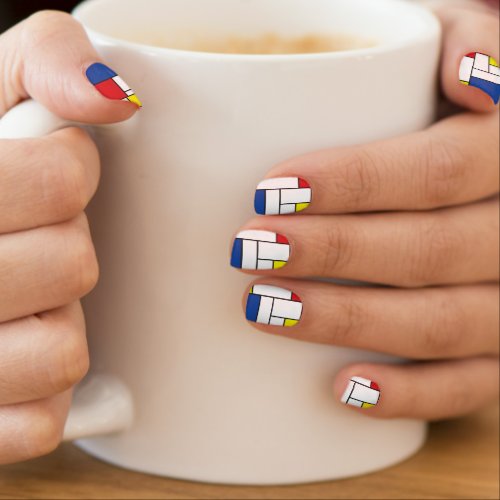 Mondrian Minimalist Geometric De Stijl Modern Art Minx Nail Art