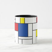 Mondrian Minimalist Geometric De Stijl Modern Art Mug (Center)