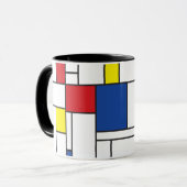 Mondrian Minimalist Geometric De Stijl Modern Art Mug (Front Left)