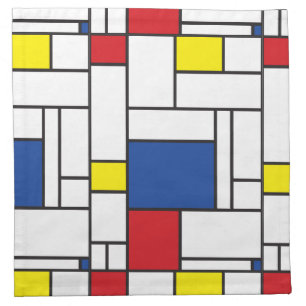Mondrian Minimalist Geometric De Stijl Modern Art Napkin