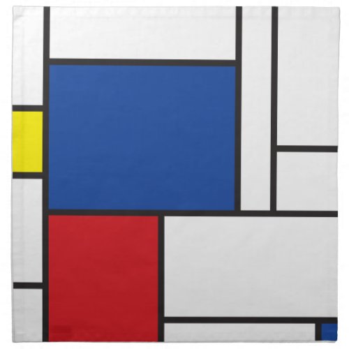 Mondrian Minimalist Geometric De Stijl Modern Art Napkin