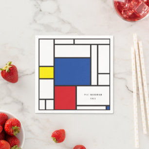 Mondrian Minimalist Geometric De Stijl Modern Art Napkins