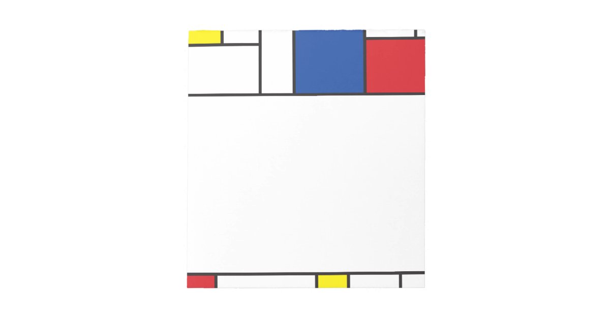 Download Mondrian Minimalist Geometric De Stijl Modern Art Notepad ...