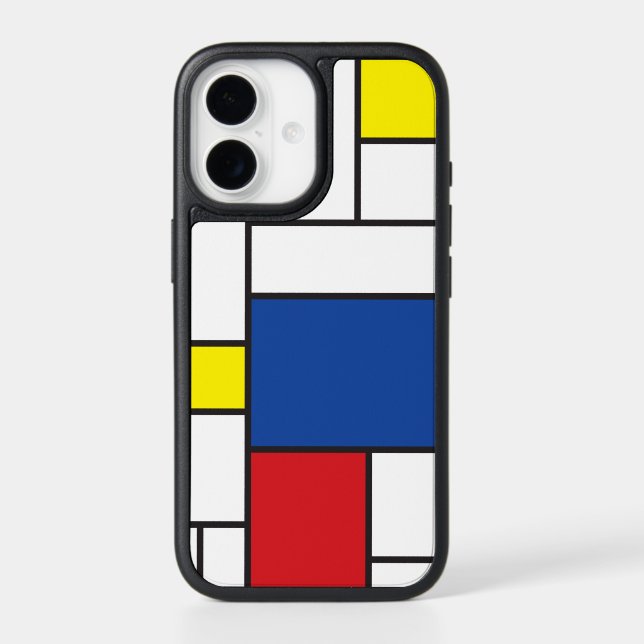 Mondrian Minimalist Geometric De Stijl Modern Art Otterbox iPhone Case (Back)
