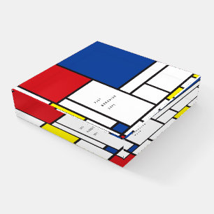 Mondrian Minimalist Geometric De Stijl Modern Art Paperweight