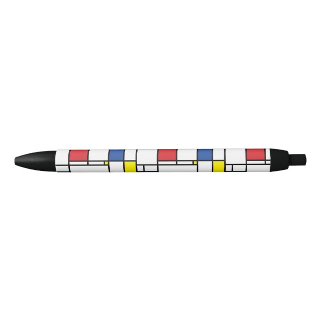 Mondrian Minimalist Geometric De Stijl Modern Art Pen (Front)