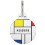 Mondrian Minimalist Geometric De Stijl Modern Art Pet ID Tag