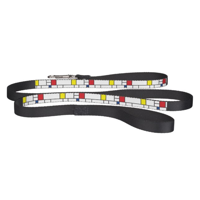 Mondrian Minimalist Geometric De Stijl Modern Art Pet Leash (Full)