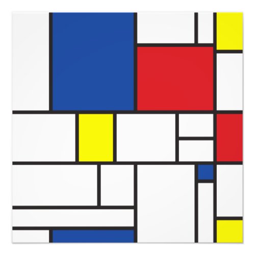 Mondrian Minimalist Geometric De Stijl Modern Art Photo Print