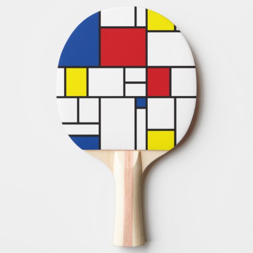 Mondrian Minimalist Geometric De Stijl Modern Art Ping Pong Paddle