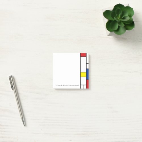 Mondrian Minimalist Geometric De Stijl Modern Art Post_it Notes