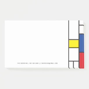 Mondrian Minimalist Geometric De Stijl Modern Art Post-it Notes