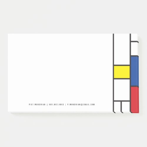 Mondrian Minimalist Geometric De Stijl Modern Art Post_it Notes