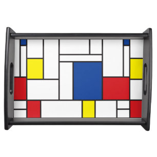 Mondrian Minimalist Geometric De Stijl Modern Art Serving Tray