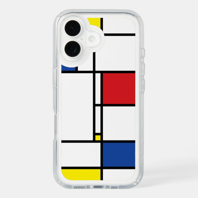 Mondrian Minimalist Geometric De Stijl Modern Art Speck iPhone Case (Front)