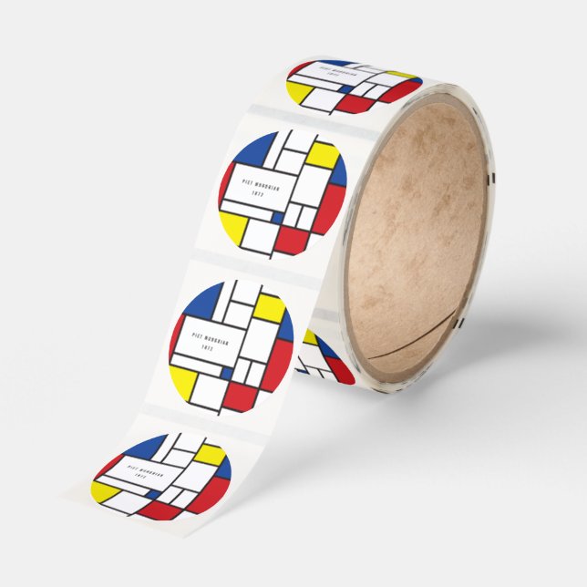 Mondrian Minimalist Geometric De Stijl Modern Art Sticker Roll (Roll)