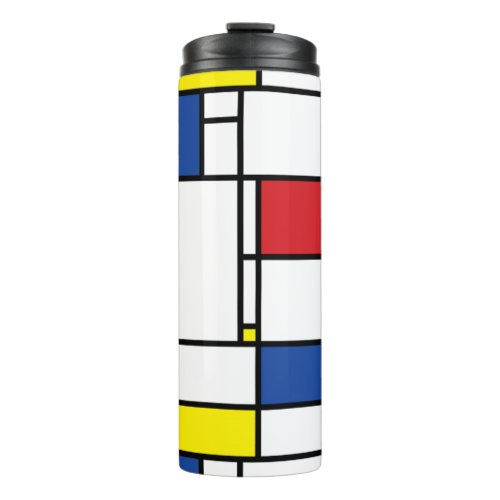 Mondrian Minimalist Geometric De Stijl Modern Art Thermal Tumbler