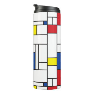 Mondrian Minimalist Geometric De Stijl Modern Art Thermal Tumbler