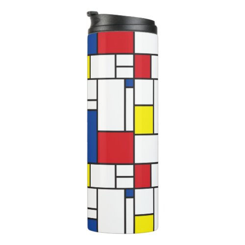Mondrian Minimalist Geometric De Stijl Modern Art Thermal Tumbler