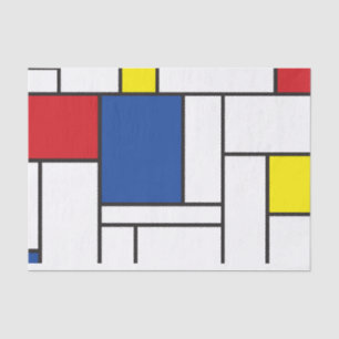 Mondrian Minimalist Geometric De Stijl Modern Art Tissue Paper