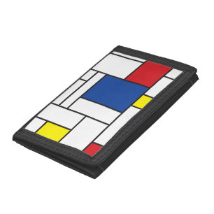 Mondrian Minimalist Geometric De Stijl Modern Art Tri-fold Wallet