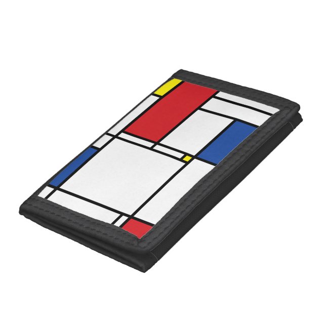 Mondrian Minimalist Geometric De Stijl Modern Art Trifold Wallet (Bottom)