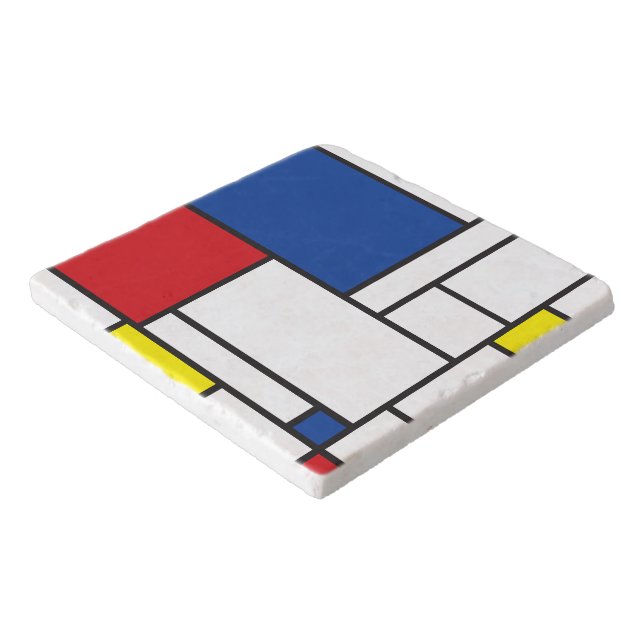 Mondrian Minimalist Geometric De Stijl Modern Art Trivet (Corner)