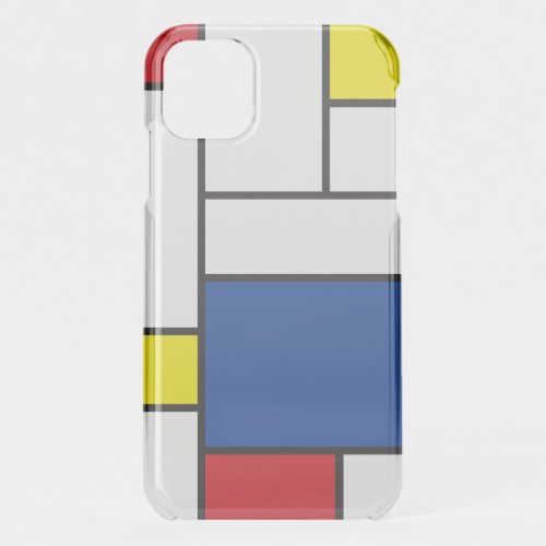 Mondrian Minimalist Geometric De Stijl Modern Art iPhone 11 Case