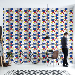 Mondrian Minimalist Geometric De Stijl Modern Art Wallpaper