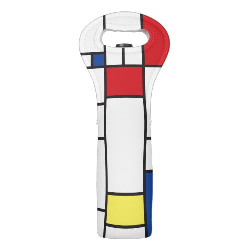 Mondrian Minimalist Geometric De Stijl Modern Art Wine Bag