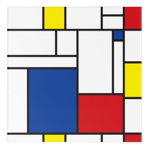 Mondrian Minimalist Geometric De Stijl Modern Arts Acrylic Print