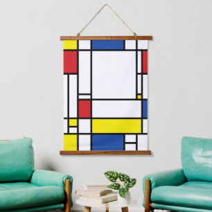 Mondrian Minimalist Geometric De Stijl Modern Arts Hanging Tapestry