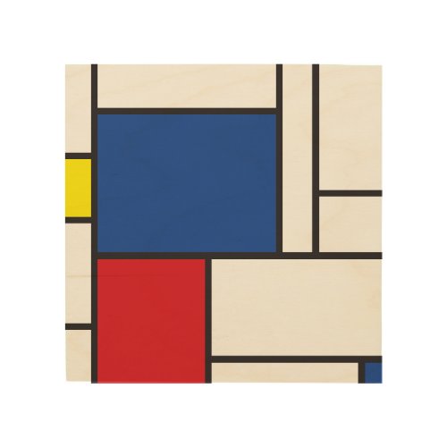 Mondrian Minimalist Geometric De Stijl Modern Arts Wood Wall Decor