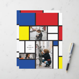 Mondrian Minimalist Modern Art 3 Photo Paper Sheet
