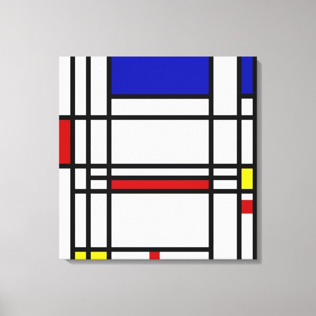 Mondrian Modern Art Canvas Print (Front)
