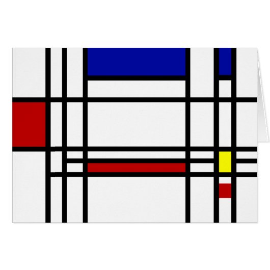 Mondrian Modern Art Cards (Front Horizontal)