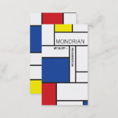 Mondrian Modern Art De Stijl Minimalist Abstract Business Card (Front/Back)