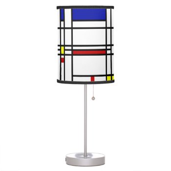 Mondrian Modern Art Table Lamp by Ladiebug at Zazzle