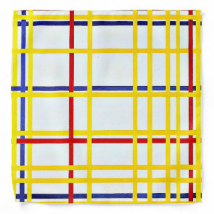 Mondrian - New York City I, abstract art Bandana