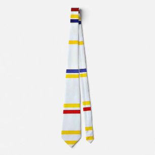 Mondrian - New York City I, abstract art Neck Tie