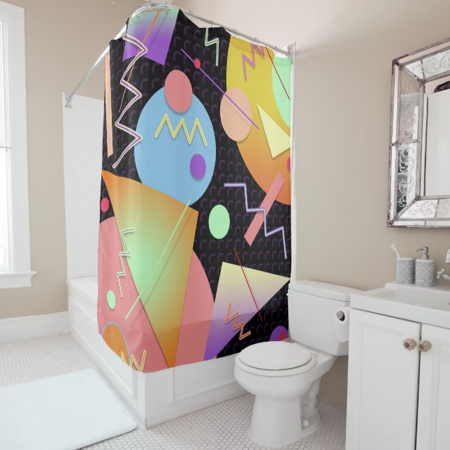 Mondrian No. 412 Shower Curtain (In Situ)