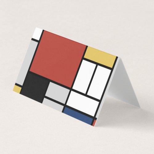 Mondrian Painting Red Plane Yellow Black Gray Blue