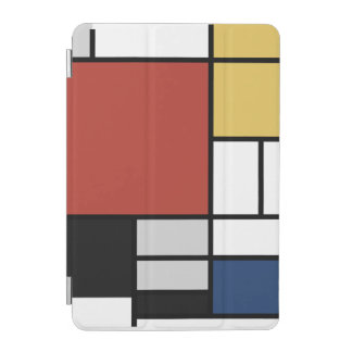 Mondrian Painting Red Plane Yellow Black Gray Blue iPad Mini Cover