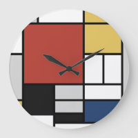 Mondrian Painting Red Plane Yellow Black Gray Blue