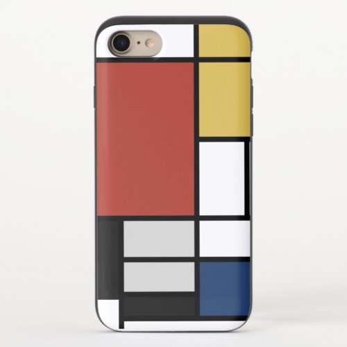 Mondrian Painting Red Plane Yellow Black Gray Blue iPhone 87 Slider Case