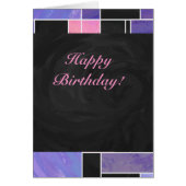 Mondrian Purple Pink Black Print (Front)