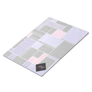 Mondrian Purple Pink Black Print Notepad