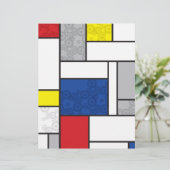 Mondrian Retro Circles Minimalist De Stijl Mod Art (Standing Front)