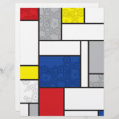 Mondrian Retro Circles Minimalist De Stijl Mod Art (Front/Back)
