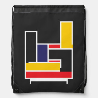 Mondrian Rock Hand Drawstring Bag